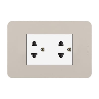 TOMACORRIENTE DOBLE POLICARBONATO MATIX GO BEIGE 220V BTICINO