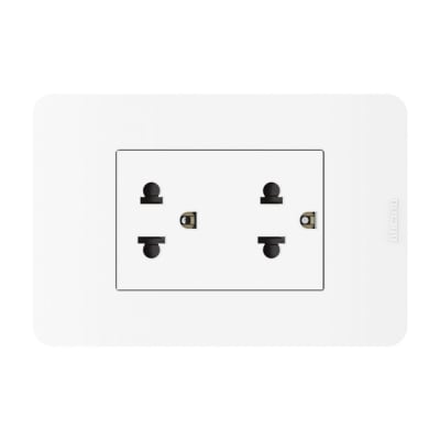 TOMACORRIENTE DUPLEX UNIVERSAL LT BLANCO MATIX GO BTICINO