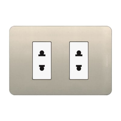 TOMACORRIENTE DUPLEX UNIVERSAL LT PERLA MATIX GO BTICINO