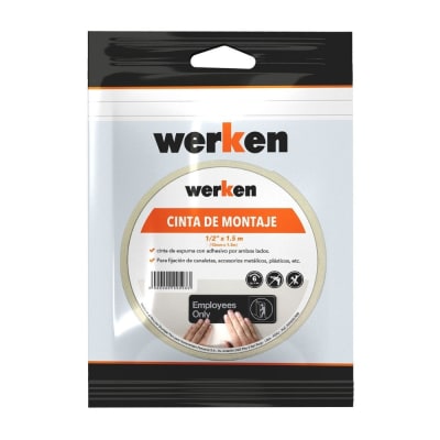 CINTA MONTAJE PARA INTERIORES 1/2 X1.5M WERKEN