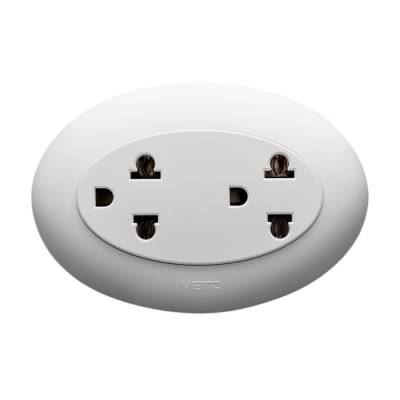 TOMACORRIENTE DOBLE UNIVERSAL BLANCO CLI20082 VETO SM VETO