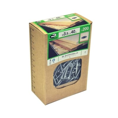 TORNILLO AGLOMERADO CS PZ ACERO 3.5X40MM 200U STANDERS