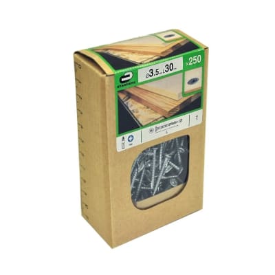 TORNILLO AGLOMERADO CS PZ ACERO 3.5X30MM 250U STANDERS