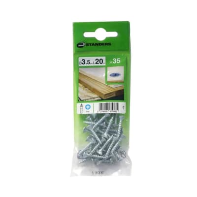 TORNILLO AGLOMERADO CS PZ ACERO 3.5X20MM 35U STANDERS