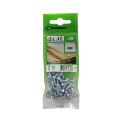 TORNILLO AGLOMERADO CS PZ ACERO 3.5X12MM 45U STANDERS