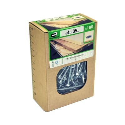 TORNILLO AGLOMERADO CS PZ ACERO 4X35MM 180U STANDERS