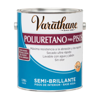 BARNIZ POLIURETANO SEMIBRILLANTE 1 GALÓN TRANSPARENTE VARATHANE