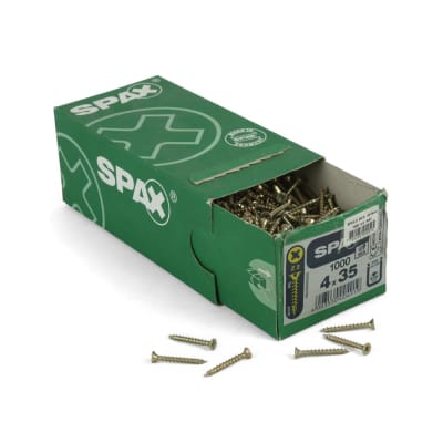 TORNILLO BICROMATADO 4X35MM X100 UNIDADES SPAX-S