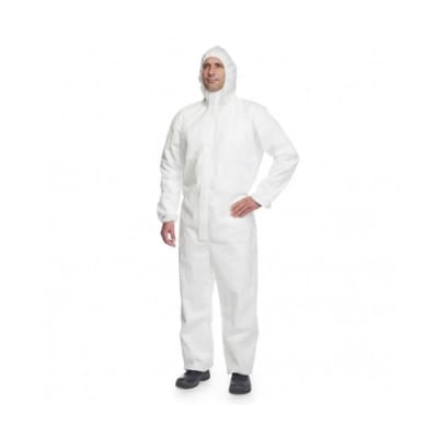 TRAJE DE PROTECCION IMPERMEABLE 55 G/M2 BLANCO TALLA L SM