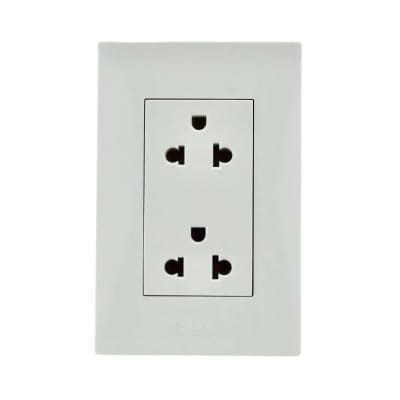 TOMACORRIENTE DOBLE UNIVERSAL S220 BLANCO POLICARBONATO 16A 220V SIMON