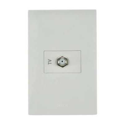 TOMA COAXIAL S220 TV TIPO F BLANCO SIMON