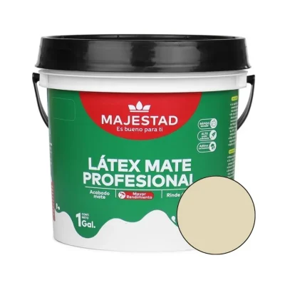 PINTURA LATEX PROFESIONAL MATE GRIS PERLA 1 GALON MAJESTAD