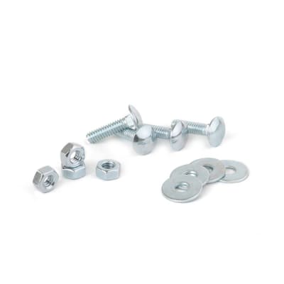 PERNO COCHE + TUERCAS + ARANDELAS 1/4X1'' X 4 UNIDADES SM