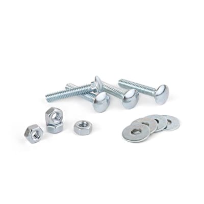 PERNO COCHE + TUERCAS + ARANDELAS 1/4X1 1/2'' X 4 UNIDADES SM