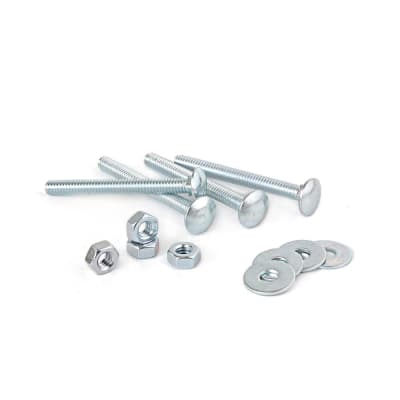 PERNO COCHE + TUERCAS + ARANDELAS 1/4X2 1/2'' X 4 UNIDADES SM