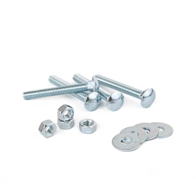 PERNO COCHE + TUERCA + ARANDELA 5/16X2 1/2'' X 4 UNIDADES SM