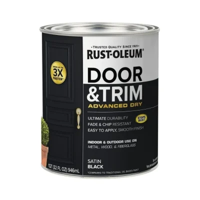 PINTURA PARA PUERTAS DOOR&TRIM NEGRO SATINADO 946ML RUST OLEUM