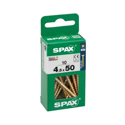 TORNILLO CABEZA PLANA BICRO 4.5X50 S - 10 UNIDADES SPAX