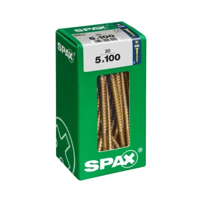 TORNILLO CABEZA PLANA BICRO 5X100 L - 30 UNIDADES SPAX