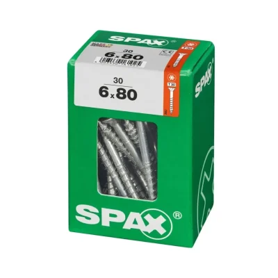 TORNILLO TRX CABEZA PLANA CINCADO 6X80 L - 30 UNIDADES SPAX