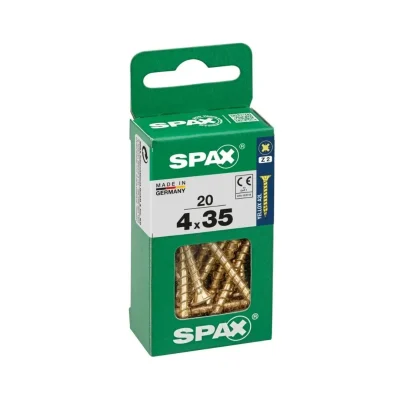 TORNILLO CABEZA PLANA BICRO 4X35 S - 20 UNIDADES SPAX