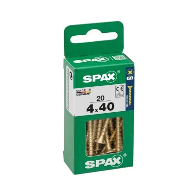 TORNILLO CABEZA PLANA BICRO 4X40 S - 20 UNIDADES SPAX