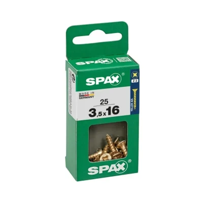 TORNILLO CABEZA PLANA BICRO 3.5X16 S - 25 UNIDADES SPAX