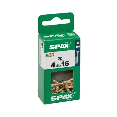 TORNILLO CABEZA PLANA BICRO 4.5X16 S - 20 UNIDADES SPAX
