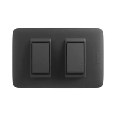 CONMUTADOR DOBLE DPLUS NEGRO DE 10A 250V BTICINO