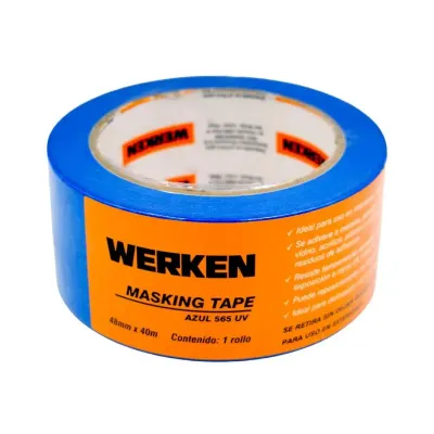 CINTA MASKING TAPE AZUL 48MMX40M WERKEN