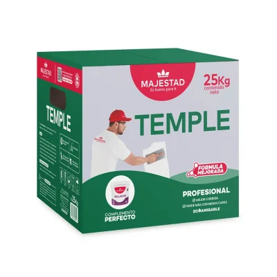 TEMPLE CAJA 25 KG BLANCO MATE PROFESIONAL MAJESTAD