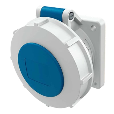 TOMA EMPOTRABLE RECTO 16AMP 2P+T 250V 6H AZUL IP67 (PARA AMAXX) TWINCONTACT (CONEXION SIN TORNILLOS) MENNEKES