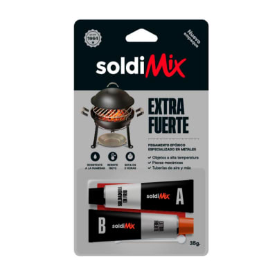 ADHESIVO EXTRAFUERTE DE RESINA EPOXICA POTE 2 COMPONENTES SOLDIMIX