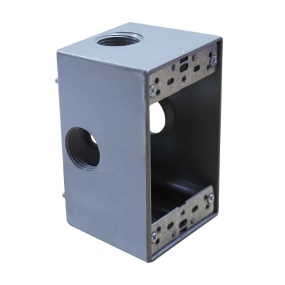 CAJA RECTANGULAR ALUMINIO 1'' 5 SALIDAS NAAVI CONDUIT