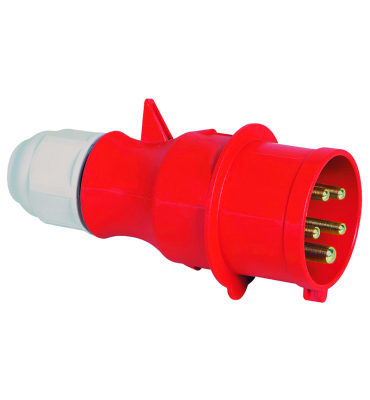 ENCHUFE AEREO 32A 3P+N+T 415V ROJO 6H IP44 MULTI-GRIP 204-TLS BALS