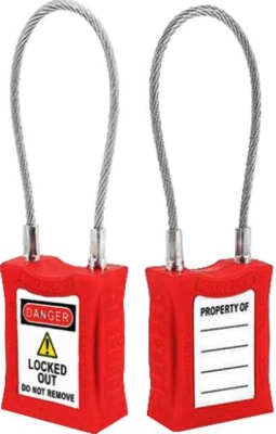 CANDADO CON ARCO FLEXIBLE 3'' 205RED BEIAN-LOCK