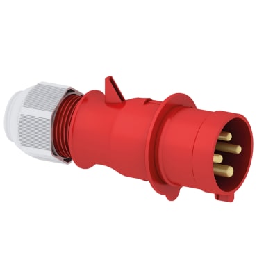 ENCHUFE AEREO 32A 3P+T 415V ROJO 6H IP44 MULTI-GRIP 21017-TLS BALS