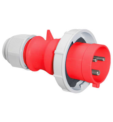 ENCHUFE AEREO 16A 2P+T 415V ROJO 9H IP67 MULTI-GRIP 210577 BALS