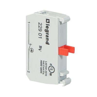 BLOCK DE CONTACTO 1NC PARA  PULSADOR NO LUMINOSO 022901 LEGRAND