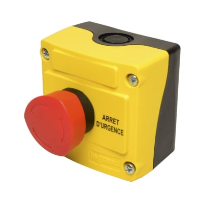 PULSADOR DE EMERGENCIA DESENCLAVAMIENTO POR GIRO 22MM-40MM CAJA 24212 LEGRAND