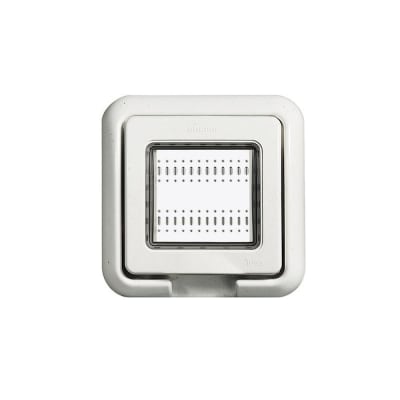 CUBIERTA IDROBOX 2 MODULOS IP55 LIVING LIGHT BLANCO 24602N BTICINO
