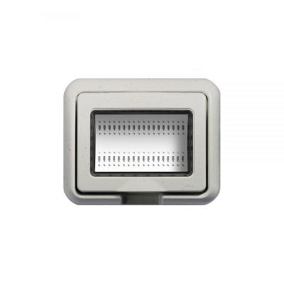 CUBIERTA IDROBOX 3 MODULOS IP55 LIVING LIGHT BLANCO 24603N BTICINO
