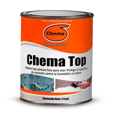 IMPERMEABILIZANTE TOP TIPO PINTURA 1/4 GALON. CHEMA