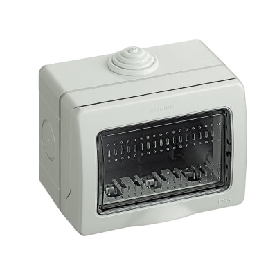 CAJA PARA ADOSAR 3 MODULOS C/TAPA TRANSPARENTE IDROBOX MATIX IP55 25503 BTICINO
