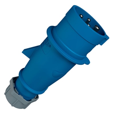 ENCHUFE 32AMP 3P+T 250V AZUL 9H IP44 MENNEKES