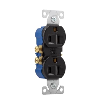 TOMA DOBLE EMPOTRABLE L/T 15A 125V NEGRO 270BLKE EATON