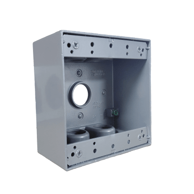 CAJA CUADRADA ALUMINIO 3/4'' 5 SALIDAS NAAVI CONDUIT