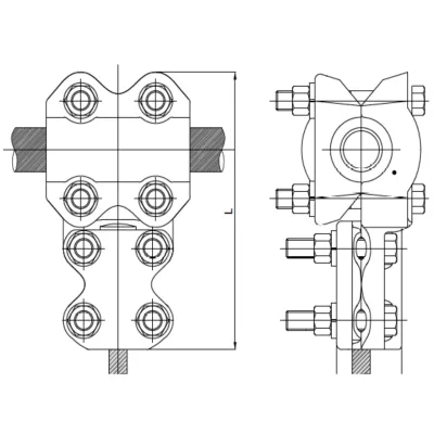 CONECTORES EN T ESTANDAR CABLE CABLE P:185-300MM D:120-185MM MODELO 304.07 ARAGCU EI