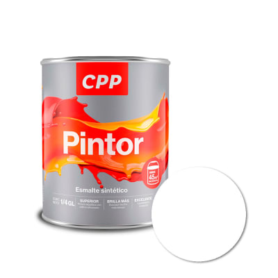 ESMALTE SINTETICO BRILLANTE BLANCO 1/4 GAL CPP