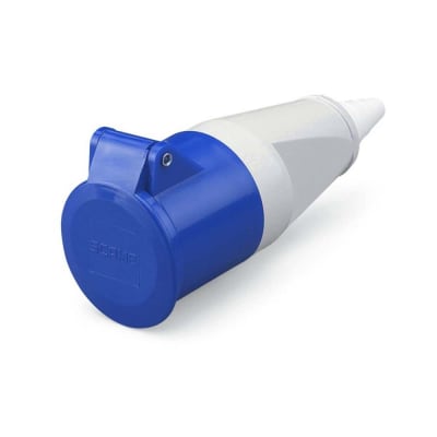 TOMACORRIENTE AEREO INDUSTRIAL 2X16A+T 250V IP44 6H IEC309 310.1643 SCAME